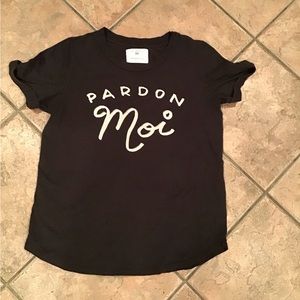 Anthropologie Sol Angeles “Pardon Moi” T-Shirt, Small